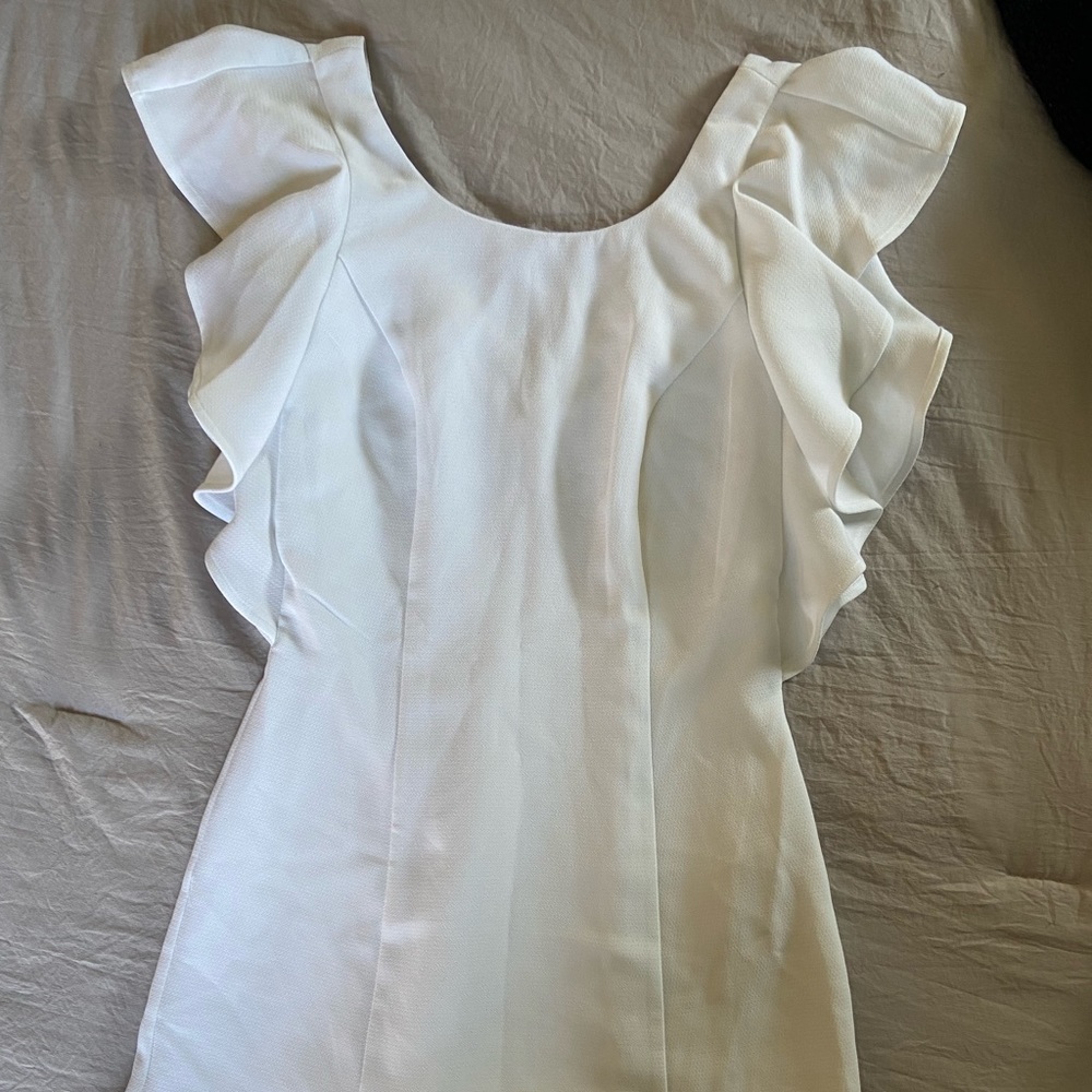 BCBG ruffled mini dress